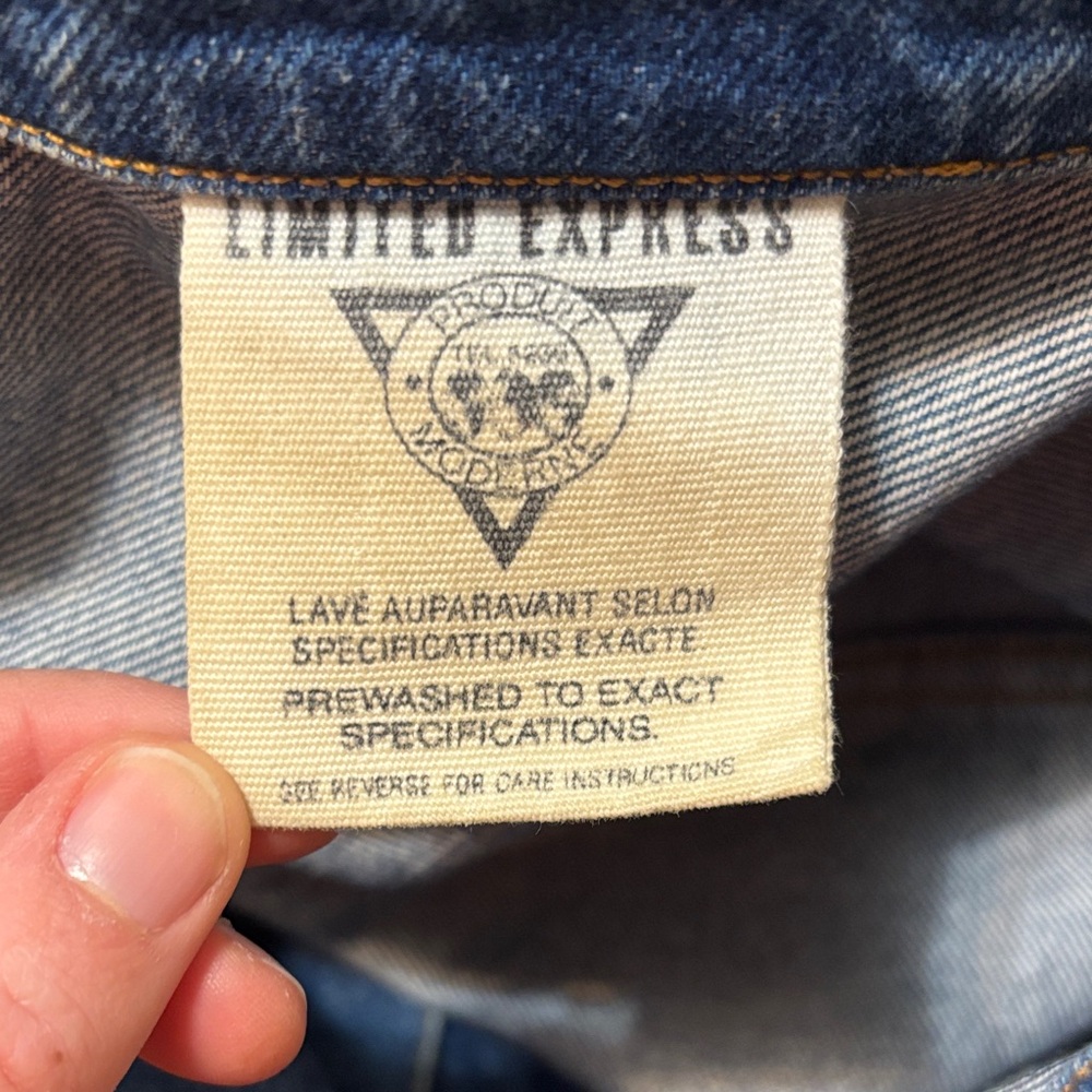 American Vintage large denim coat Jean jacket made in the USA Limited Express - Picture 10 of 16